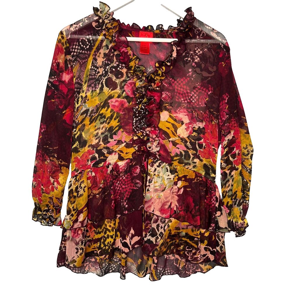 V Christina Romatic Boho Top Medium